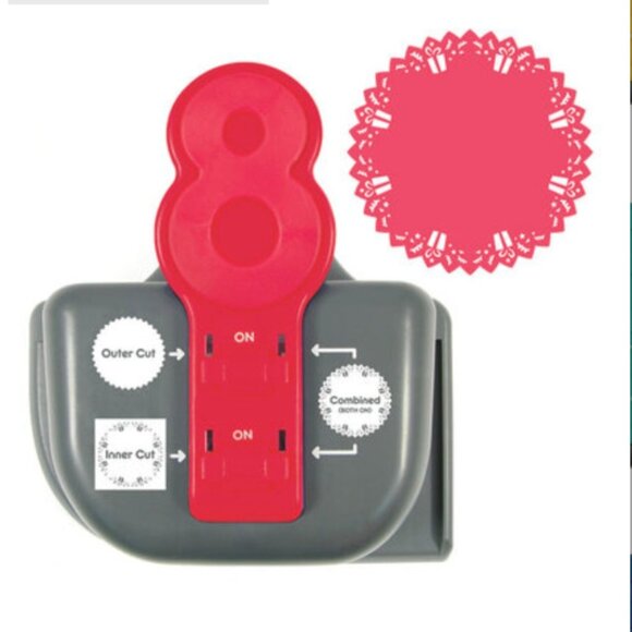 We R Memory Keepers Lucky Paper Outer Inner Combined Punch Scrapbooker Supply - Picture 2 of 6